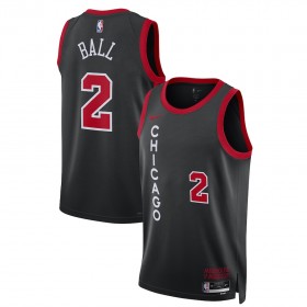 Maillot NBA Chicago Bulls Lonzo Ball Nike 2023-24 City Edition Noir Swingman - Homme